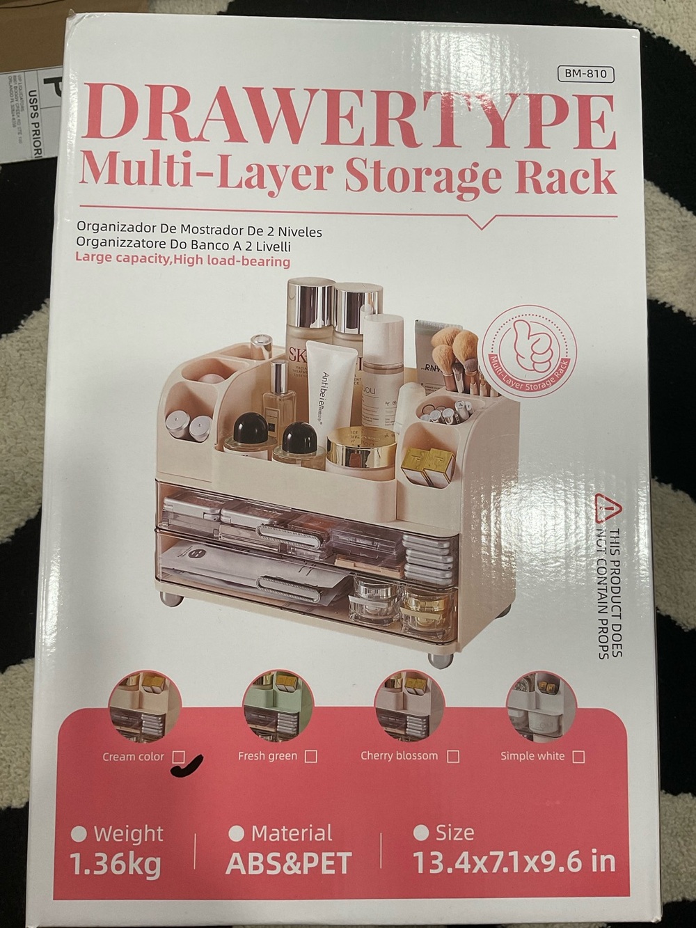 Makeup organizer Cream Multi-Layer Storage Rack - Cosmetic Organizer